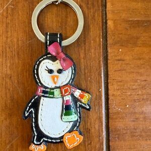 Coach Multicolor Penguin Keychain